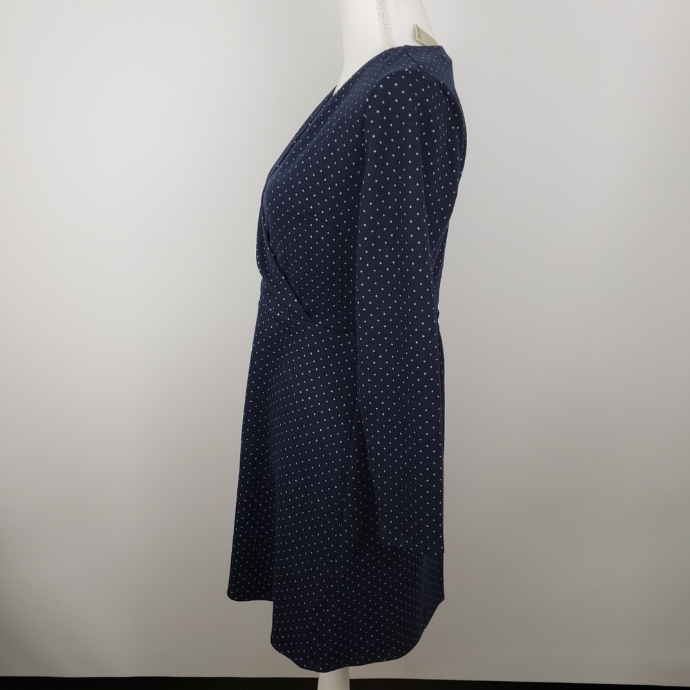 LOFT sz 6 P petite geo jacquard knit wrap dress - Picture 3 of 7